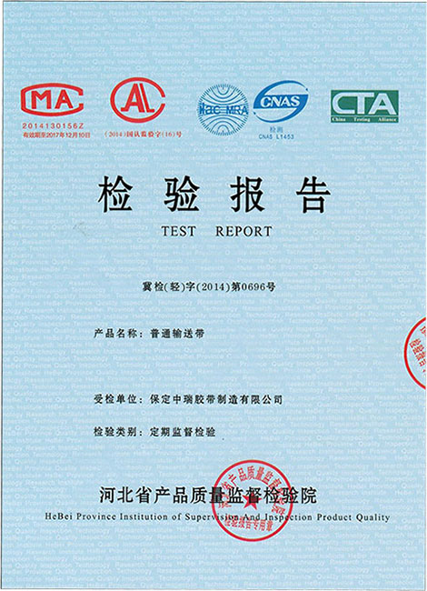 普通输送带检验报告
